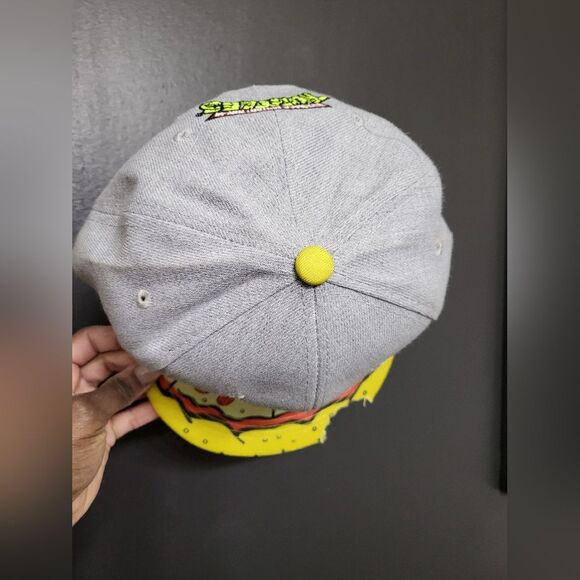 TMNT - SNAPBACK CAP - PIZZA WITH CUT OUT Bite Novelty Hat main image 5